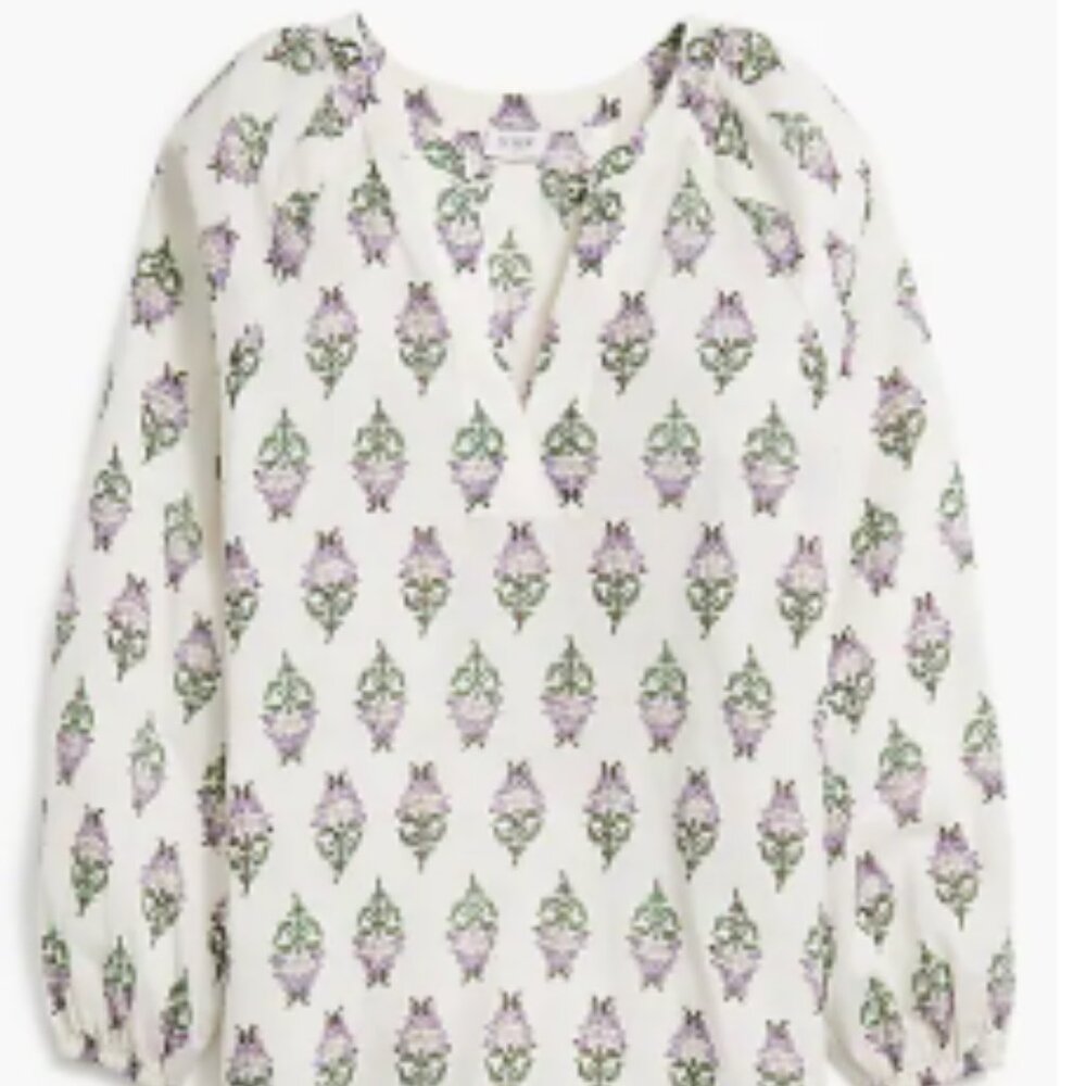 Jcrew Printed popover blouse